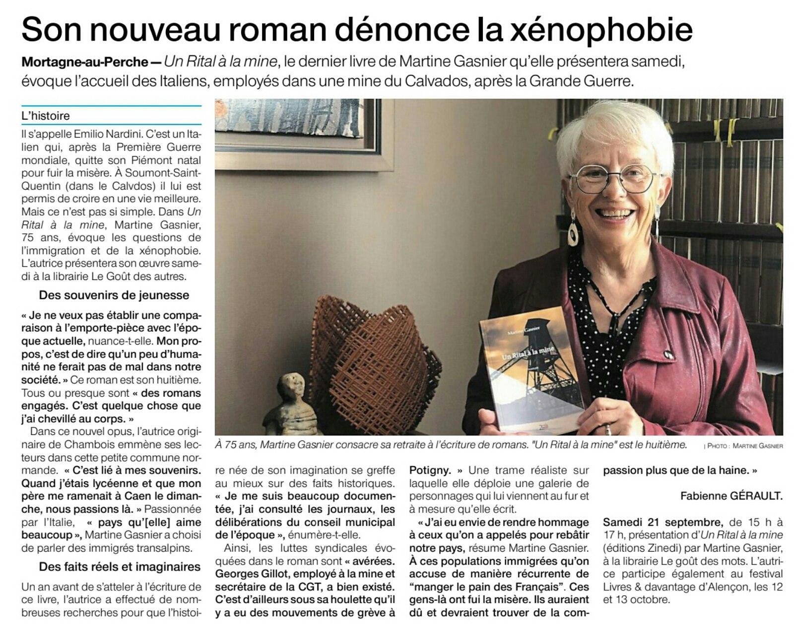 Ouest france du 20 septembre 2024